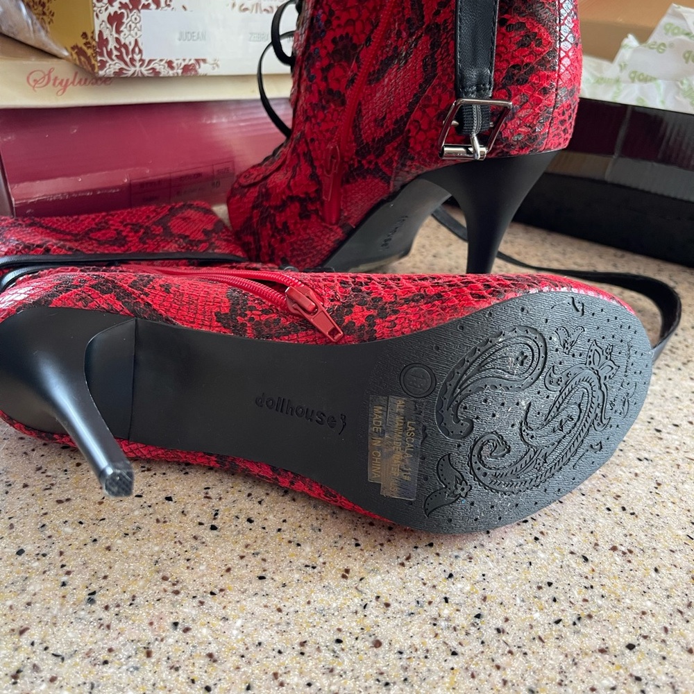 Beans new snake print boots